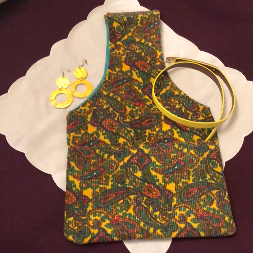 Multicolored Fabric Unique Design Handbag